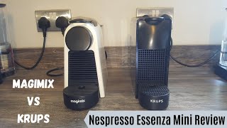 Nespresso ESSENZA MINI REVIEW  Magimix Vs Krups  Which is better  Cheap Coffee Machines [upl. by Bromleigh989]