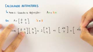 Autovalores Autovetores e Diagonalização  Calculando autovalores e autovetores [upl. by Alexio]