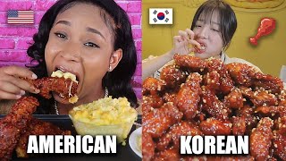 AMERICAN VS KOREAN MUKBANGERS [upl. by Hentrich772]