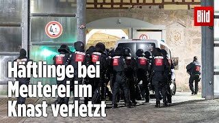 Gefängnismeuterei Polizei stürmt Knast in Thüringen  JVA Untermaßfeld [upl. by Atthia]