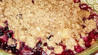 Apple amp Blueberry CrumbleCrisp  A Quick amp Simple Holiday  Winter Recipe [upl. by Scotty253]