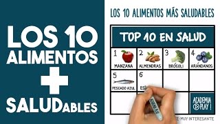 Los 10 alimentos más saludables TOP TEN [upl. by Ydisahc]