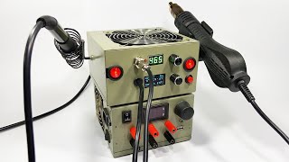 How to Make 2 in 1 Soldering Station Welding Hot Air Rework Station using ATX Power Supply [upl. by Perceval]