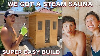 WE BUILT A STEAM SAUNA WEEKLY VLOG 2  Christine Le [upl. by Akinwahs522]