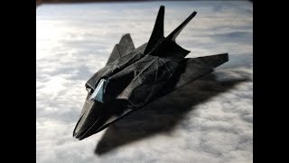 Origami F117 Nighthawk Tutorial [upl. by Aneg]