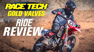 Race Tech Motorcycle Gold Valves Ride Review [upl. by Euqinamod]