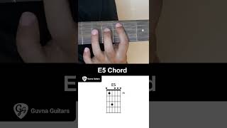 How To Play The E5 Chord On Guitar  Guvna Guitars [upl. by Airet931]