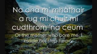 Mairead Nan Cuiread  Scottish Gaelic LYRICS  Translation [upl. by Farmann]