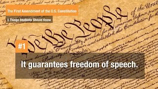 5 Things Students Should Know About the First Amendment [upl. by Hun770]