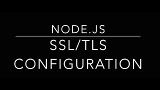 nodejs ssltls configuration using openssl [upl. by Anitrebla177]