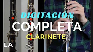 Escala Cromática en clarinete con posiciones  How to play chromatic scale [upl. by Odnumyer]