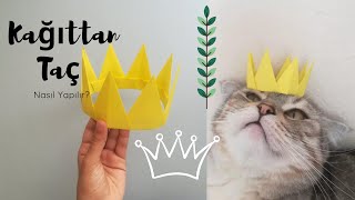 KAĞITTAN TAÇ NASIL YAPILIR Origami Zamanı HOW TO MAKE A CROWN FROM PAPER [upl. by Kammerer]