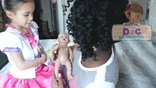 DOC MCSTUFFINS DELIVERS PREGNANT MOMMYS BABY [upl. by Dione529]