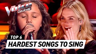 HARDEST SONGS TO SING in The Voice Kids [upl. by Norrahs]