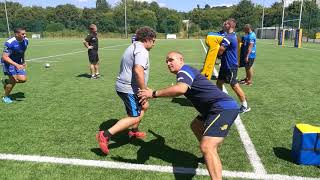 TACKLE TECHNIQUE in rugby league with Barry Eaton and Chev Walker Leeds Rhinos [upl. by Aimee]