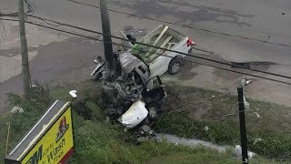 Police chase ends in deadly crash in northeast Houston [upl. by Norvol484]