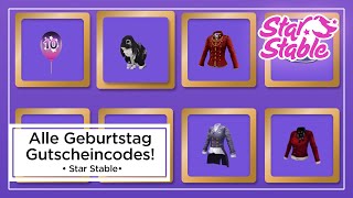 Alle Gutscheincodes vom 10 Geburtstag von Star Stable [upl. by Janik]