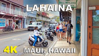 4K Lahaina Maui Hawaii Walking Tour  2022 [upl. by Mickelson690]