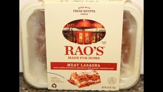 RAO’s Made For Home Meat Lasagna Review [upl. by Edya53]